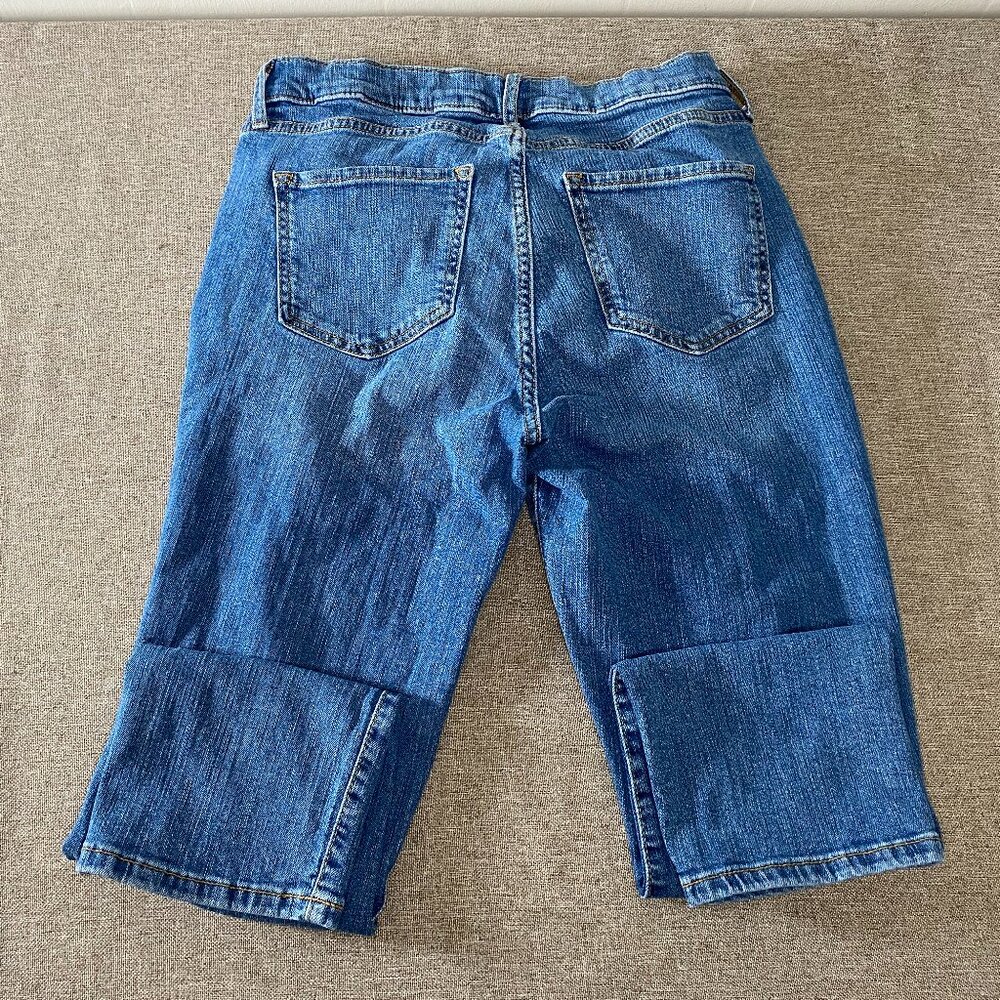 Banana Republic PETITE Curvy Girlfriend Denim Jeans Women's 6P Blue Distressed - Picture 7 of 14